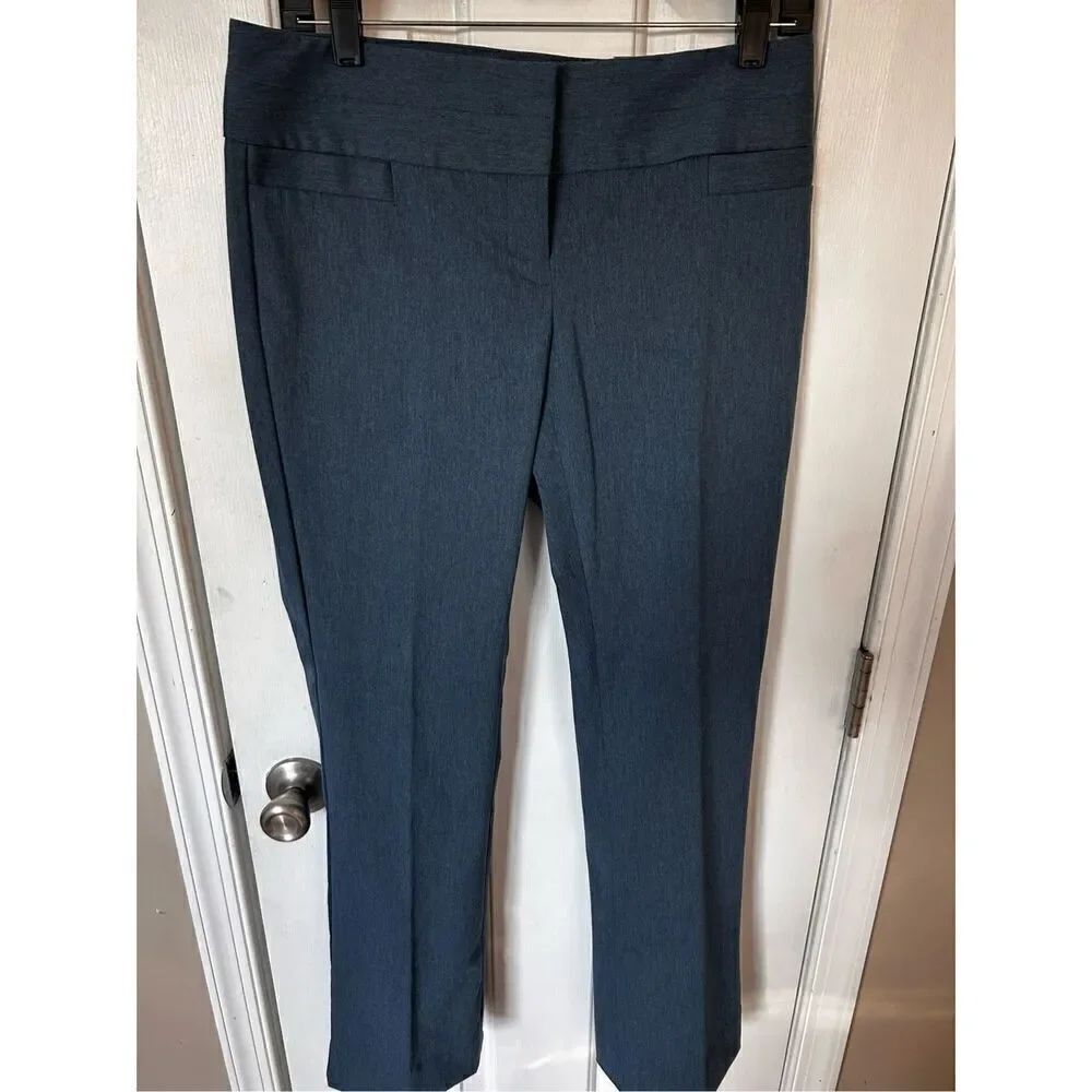 The limited blue stretchy boot cut dress pants